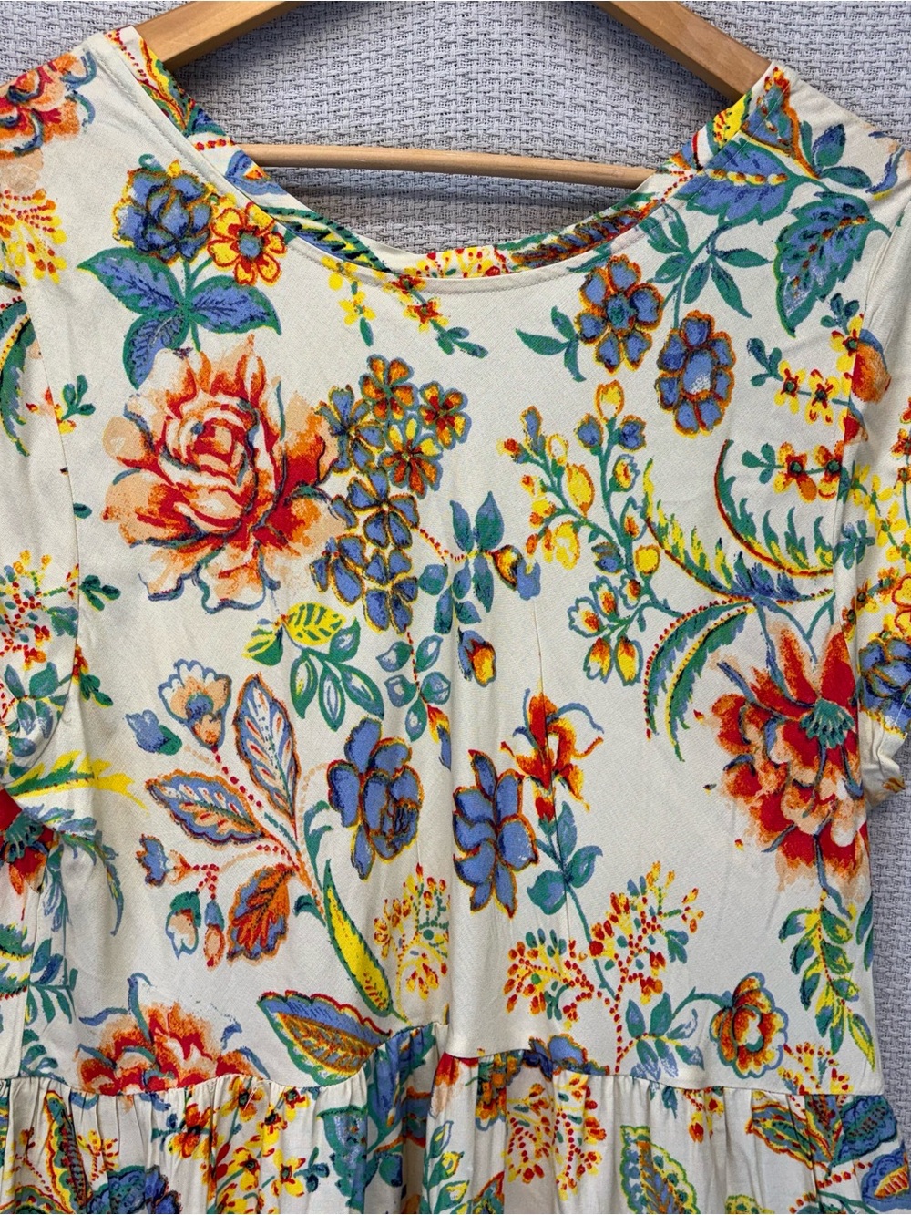NWT Soft Surroundings Kara Tiered Boho Maxi Dress 1X Floral Cottagecore Peasant - Picture 8 of 10